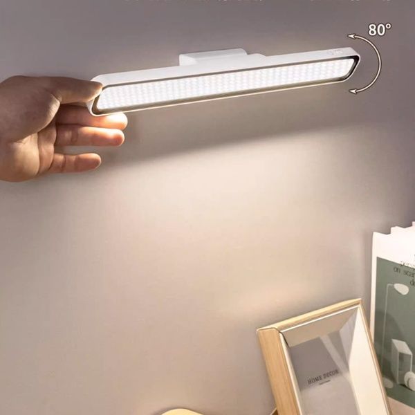 LED-лампа 32 см з батареєю 3000 мАг, три кольори, магніт, сенсорне керування + пульт, зеленого кольору