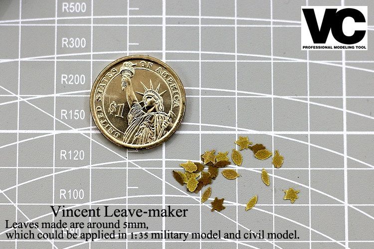 Пробійник (штамп) для виготовлення листя в масштабі 1/35, Vincent