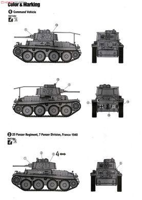 Збірна модель 1/35 Pz.Kpfw. 38(t) / Pz.Bef.Wg. 38(t) Ausf.B, Hobby Boss 80138