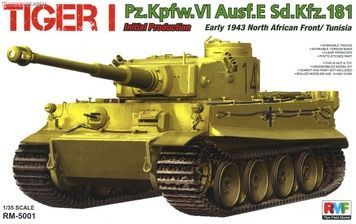 Збірна модель 1/35 Tiger I Ausf.E початкових випусків, Північна Африка, початок 1943 р., RFM RM-5001
