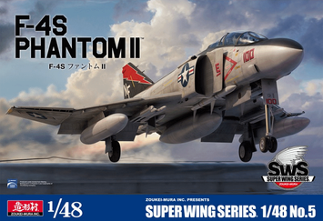 Збірна модель 1/48 McDonnell Douglas F-4S Phantom II (Super Wing Series), Zoukei-Mura SWS-05 + ремені для крісел HGW Models 148541