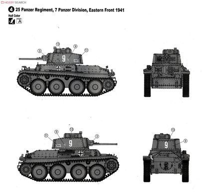 Збірна модель 1/35 Pz.Kpfw. 38(t) / Pz.Bef.Wg. 38(t) Ausf.B, Hobby Boss 80138