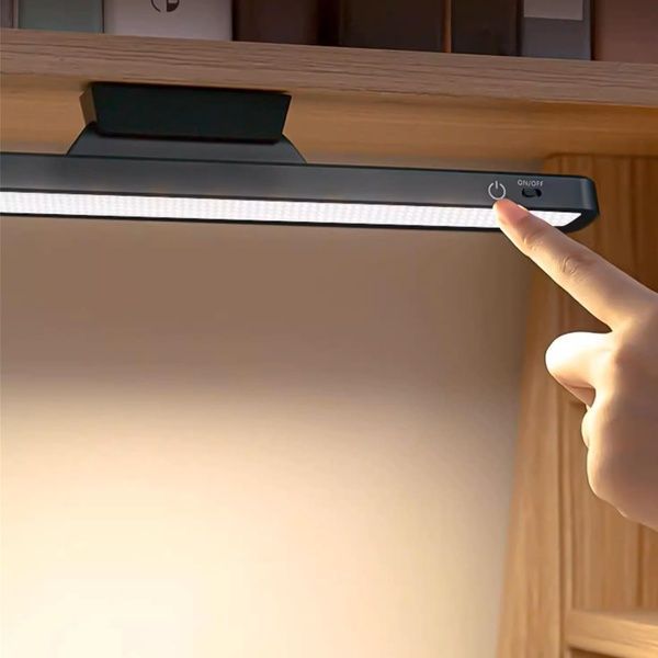 LED-лампа 32 см з батареєю 3000 мАг, три кольори, магніт, сенсорне керування, зеленого кольору