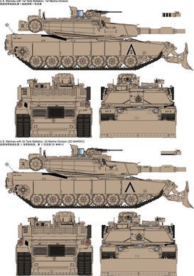 УЦІНКА! Збірна модель 1/35 M1A1 FEP Abrams з бульдозерним відвалом, RFM RM-5048