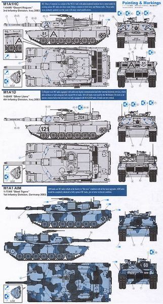 Збірна модель 1/35 Основний бойовий танк США Abrams M1A1 AIM, Dragon 3535