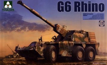 Збірна модель 1/35 G6 Rhino південноафриканська 155-мм самохідна гаубиця, Takom 2052