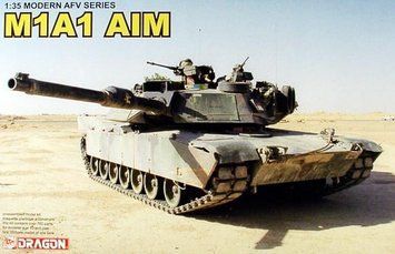 Збірна модель 1/35 Основний бойовий танк США Abrams M1A1 AIM, Dragon 3535