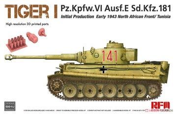 Збірна модель 1/35 Tiger I Ausf.E початкових випусків, Північна Африка, початок 1943 р. (оновлена версія 2020 року), RFM RM-5001U