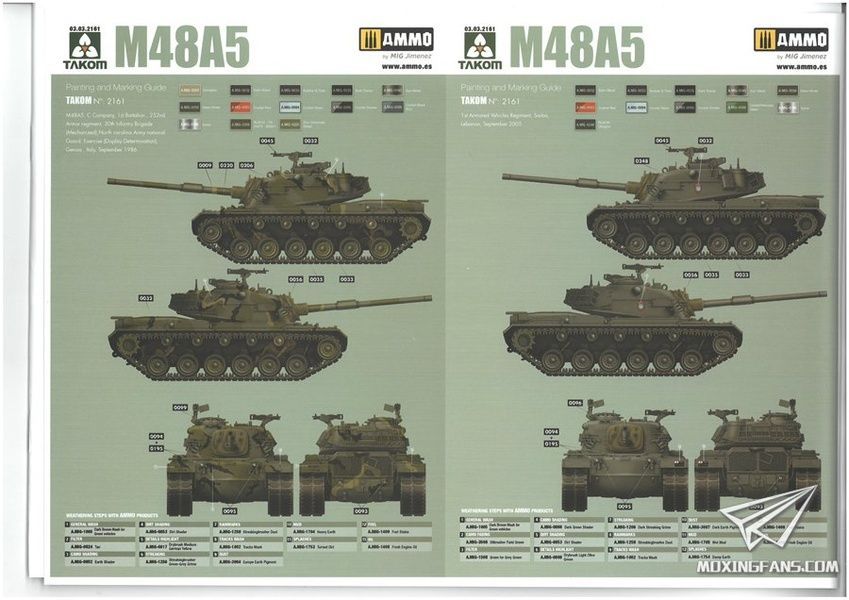 Збірна модель 1/35 M48A5 Patton, Takom 2161