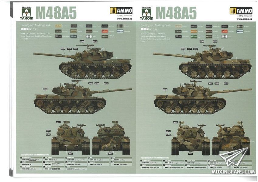 Збірна модель 1/35 M48A5 Patton, Takom 2161