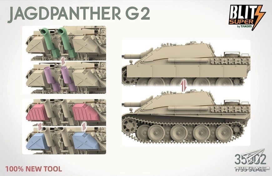 Збірна модель 1/35 Jagdpanther G2, Takom 35002