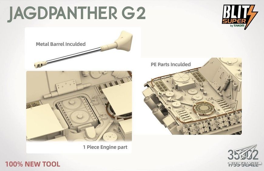 Збірна модель 1/35 Jagdpanther G2, Takom 35002
