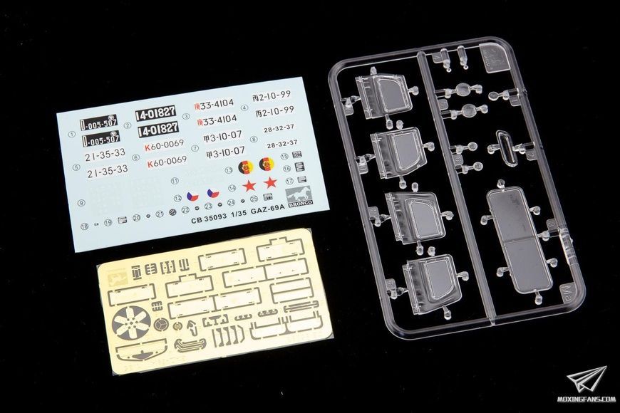 Збірна модель 1/35 ГАЗ-69А 4X4 радянський автомобіль підвищеної прохідності, Bronco CB35093