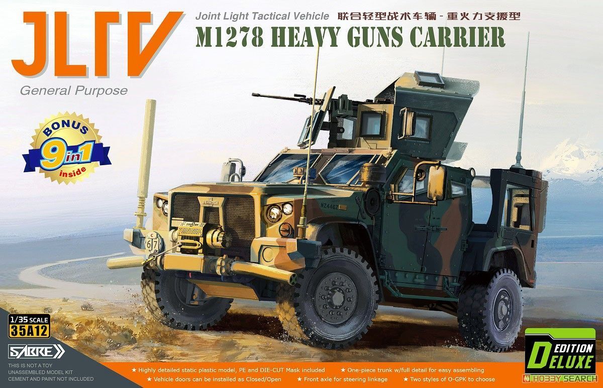 Збірна модель 1/35 JLTV M1278 Heavy Guns Carrier (Deluxe Edition