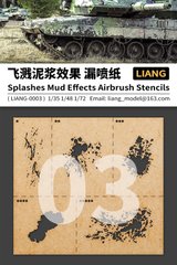 Трафарет для імітації бризок і плям грязюки (Splashes Mud Effects), LIANG 0003