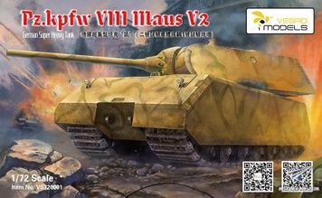 Збірна модель 1/72 Pz.Kpfw. VIII Maus прототип V2, Vespid Models VS720001