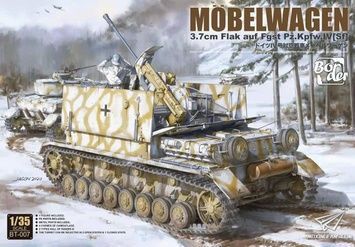 Збірна модель 1/35 Mobelwagen 3.7cm FlaK auf Fgst. Pz.Kpfw. IV (Sf), Border Model BT-007