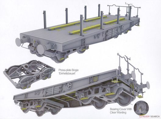 Збірна модель 1/35 Німецький 50-тонний вагон-платформа SSys K&ouml;ln, T-Model TK3504