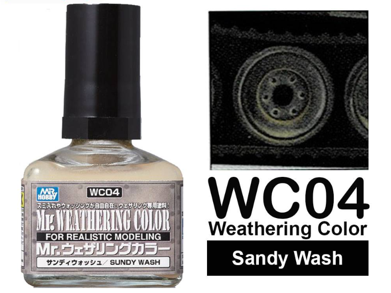 Змивка модельна cвітло-пісочна Mr. Weathering Color Sand (40 мл), Mr. Hobby WC04