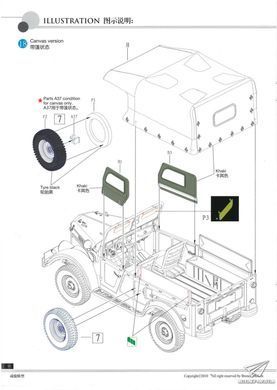 Збірна модель 1/35 ГАЗ-69(М) 4X4 радянський автомобіль підвищеної прохідності, Bronco CB35096