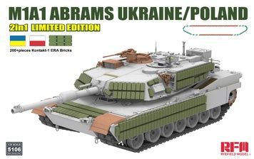 Збірна модель 1/35 M1A1 / M1A1 FEP Abrams з ДЗ "Контакт-1" український ОБТ, RFM RM-5106