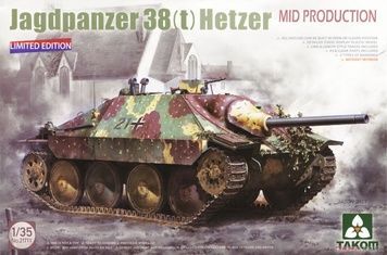 Збірна модель 1/35 Jagdpanzer 38(t) Hetzer середніх випусків, Takom 2171X