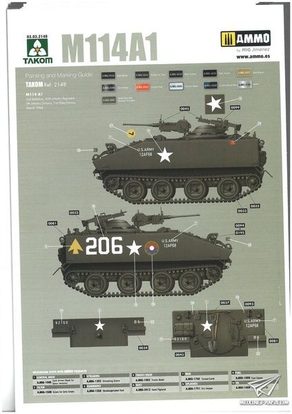 Збірна модель 1/35 M114A1 CRV бронетранспортер США, Takom 2148