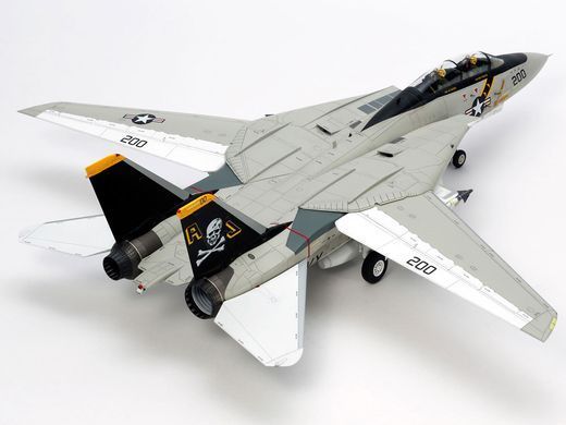 Збірна модель 1/48 Grumman F-14A Tomcat, Tamiya 61114 + металевий датчик Master AM-48-007 + ремені Eduard 49806