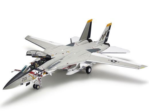 Збірна модель 1/48 Grumman F-14A Tomcat, Tamiya 61114 + металевий датчик Master AM-48-007 + ремені Eduard 49806