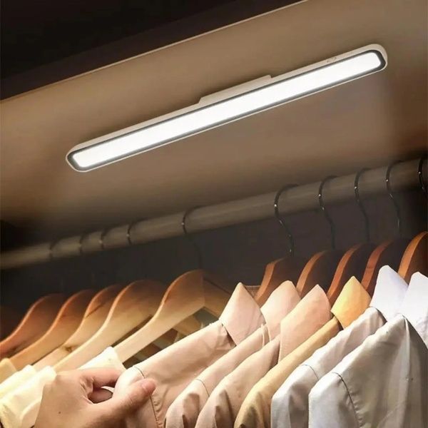 LED-лампа 32 см з батареєю 3000 мАг, три кольори освітлення, сенсорне керування + пульт, білого кольору