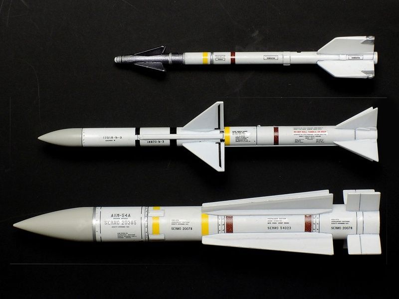 Збірна модель 1/48 Grumman F-14A Tomcat, Tamiya 61114 + металевий датчик Master AM-48-007 + ремені Eduard 49806