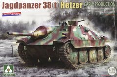 Takom 2170X 1/35 Jagdpanzer 38(t) Hetzer ранніх випусків, німецький винищувач танків