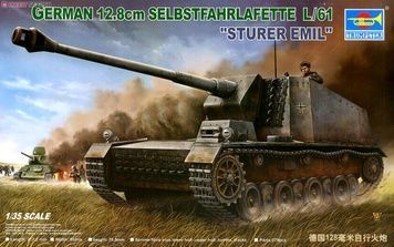 Збірна модель 1/35 12.8cm Selbstfahrlafette L/61 &ldquo;Sturer Emil&rdquo;, Trumpeter 00350