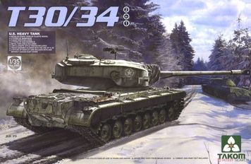 Збірна модель 1/35 T30 / T34 важкий танк США (2 в 1), Takom 2065