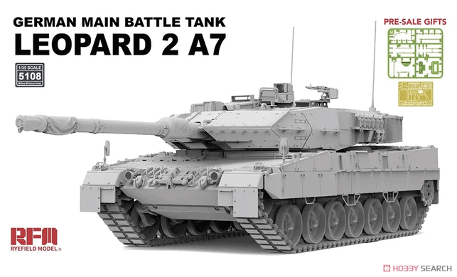Збірна модель 1/35 Leopard 2A7, з робочими траками та бонусними деталями, RFM RM-5108