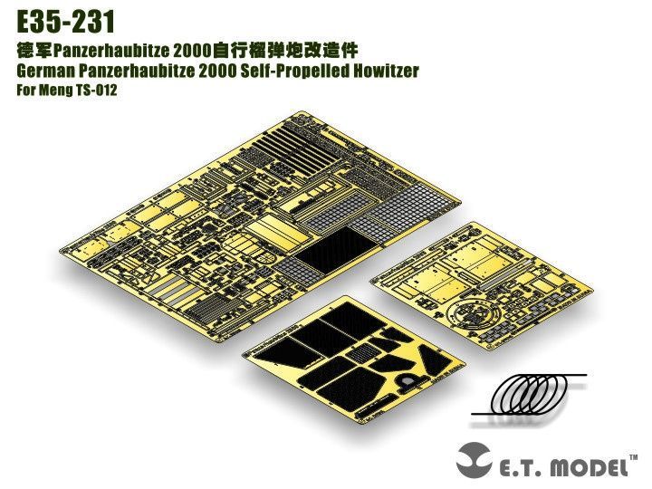 Фототравлення для Panzerhaubitze 2000 в 1/35 (для моделі Meng TS-012), ET Model E35-231