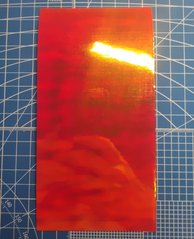 Плівка-наклейка голографічна - помаранчево-червона, для імітації оптики сучасної техніки
