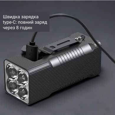 Супер яскравий ліхтарик-павербенк BT60 з батареєю 10400 мАг, яскравість 12000 люменів