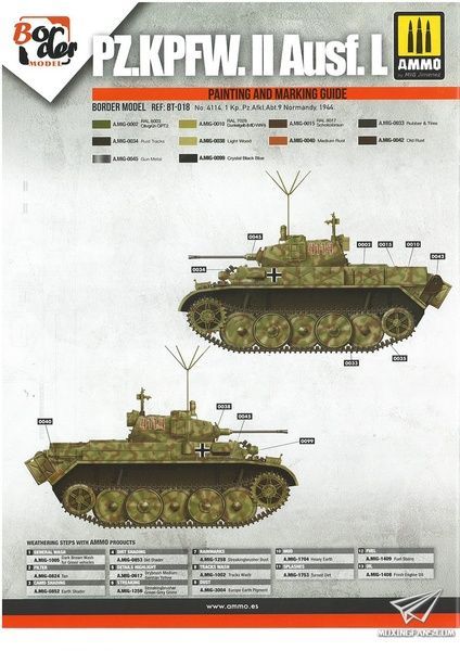 Збірна модель 1/35 Pz.Kpfw II Ausf.L Luchs, пізніх випусків, Border Model BT-018