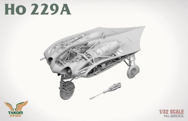 Збірна модель 1/32 Ho 229A німецький винищувач, з фігурою пілота 1/16, Takom 32001