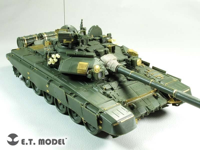 Фототравлення для Т-90А + димові гранатомети "Туча" (16 шт.) та основа антени в 1/35 (для моделі Meng TS-006), ET Model E35-203