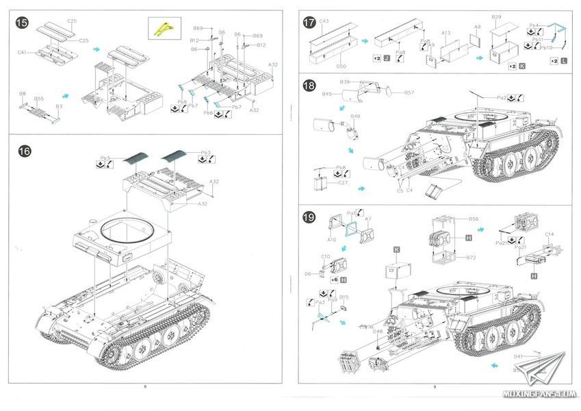 Збірна модель 1/35 Pz.Kpfw II Ausf.L Luchs, пізніх випусків, Border Model BT-018