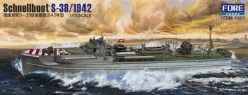 Збірна модель 1/72 Schnellboot S-38/1942 швидкісний ударний катер, Fore Hobby 1011