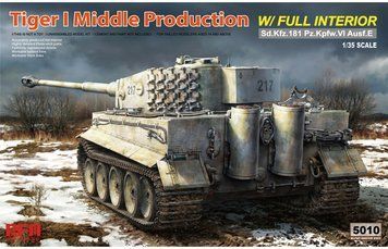 Збірна модель 1/35 Pz.Kpfw.VI Ausf. E Tiger I (Sd.Kfz. 181) середніх випусків, з інтер'єром, RFM RM-5010