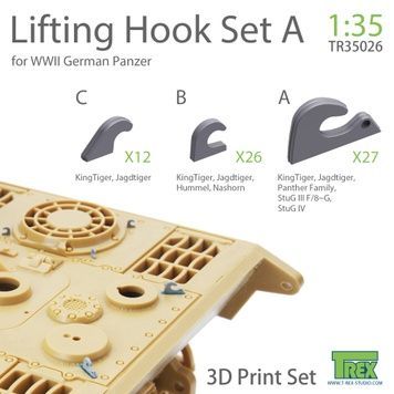 Монтажні гаки для німецької БТТ WWII в 1/35 - Тип A, T-Rex Studio TR35026