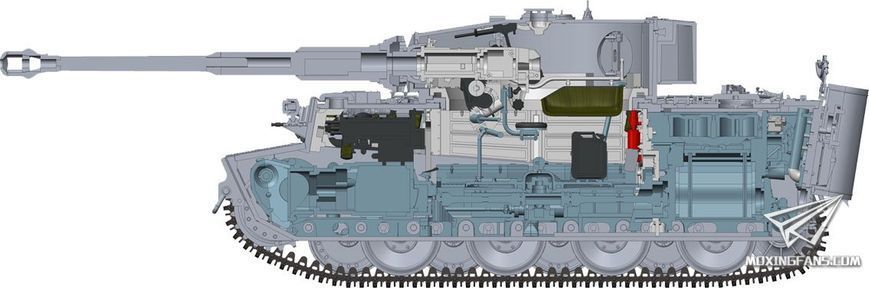 Збірна модель 1/35 Pz.Kpfw.VI Ausf. E Tiger I (Sd.Kfz. 181) середніх випусків, з інтер'єром, RFM RM-5010