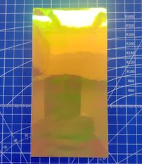 Плівка-наклейка голографічна - зелено-золота, для імітації оптики сучасної техніки