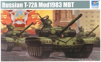 Збірна модель 1/35 Т-72А зр. 1983 р. основний бойовий танк, Trumpeter 09547