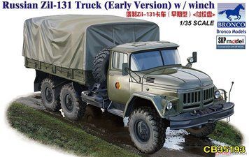 Збірна модель 1/35 ЗиЛ-131 (ранній) радянський вантажний автомобіль, Bronco CB35193