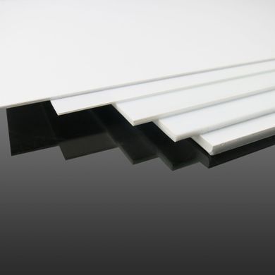 Пластик ABS листовий білий 200x300 мм (А4), товщина 1,5 мм